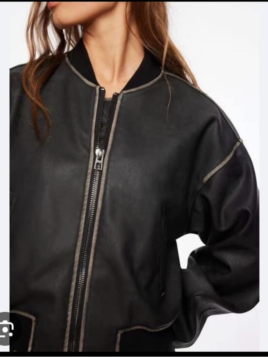 Dynamite Jackets & Blazers - DYNAMITE VIRAL LEATHER BOMBER JACKET SIZE SMALL